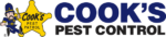 A black and blue logo for the scott 's pest control.