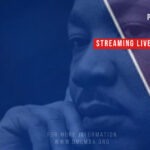 A person with their hand on his chin and text that reads " streaming live ".